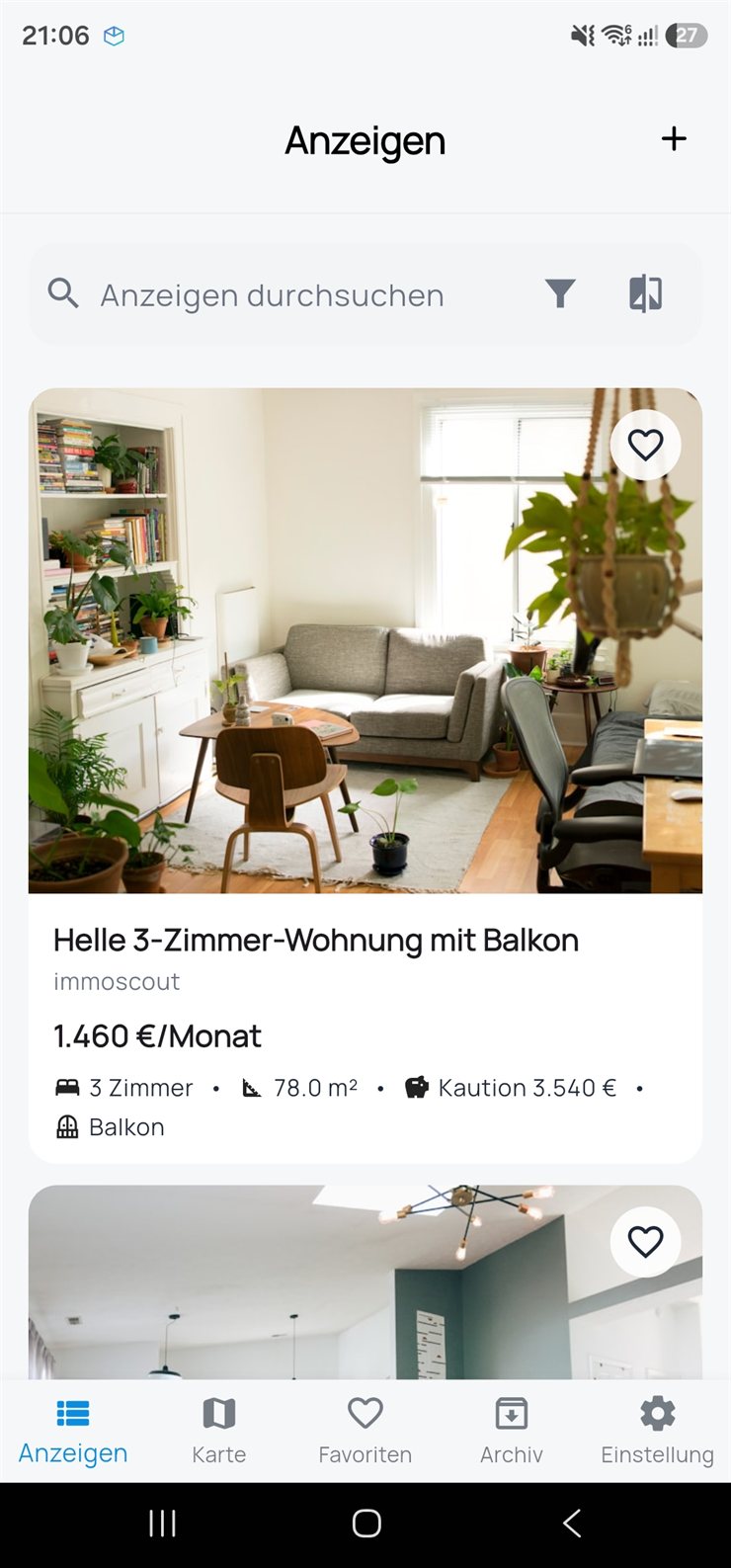 flatlyst-Screenshot: Anzeigen-Details (Beispielinhalte KI-generiert)